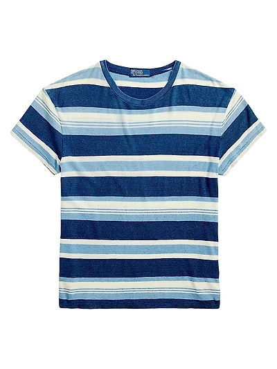 Striped Cotton and Linen T-Shirt