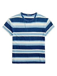 Striped Cotton and Linen T-Shirt
