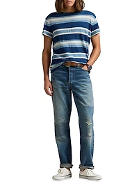 Striped Cotton and Linen T-Shirt