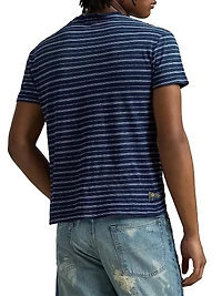 Striped Cotton & Linen T-Shirt