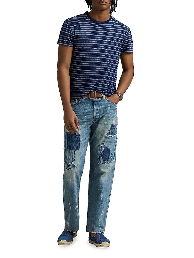 Striped Cotton & Linen T-Shirt