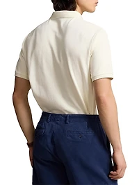 Logo Cotton Mesh Polo Shirt