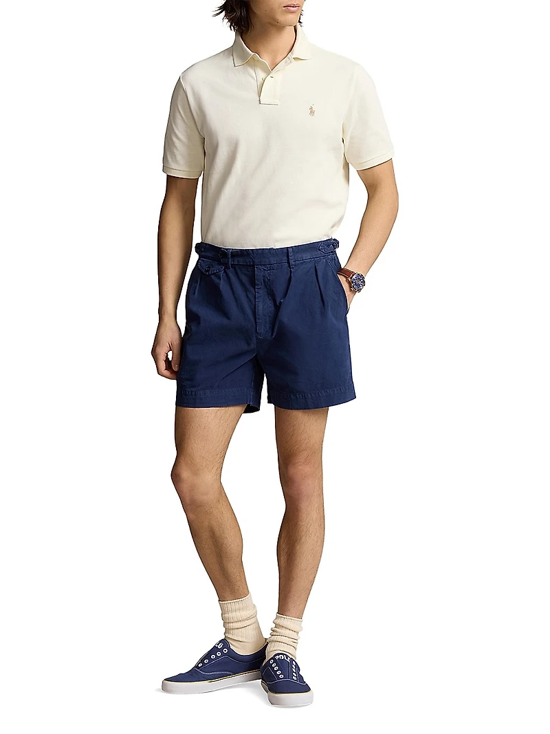 Logo Cotton Mesh Polo Shirt