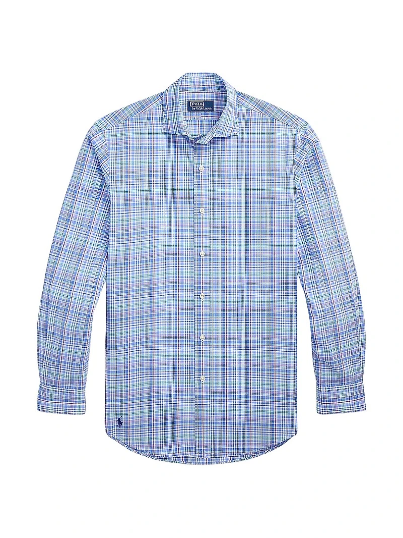 Classic Fit Poplin Button-Front Shirt