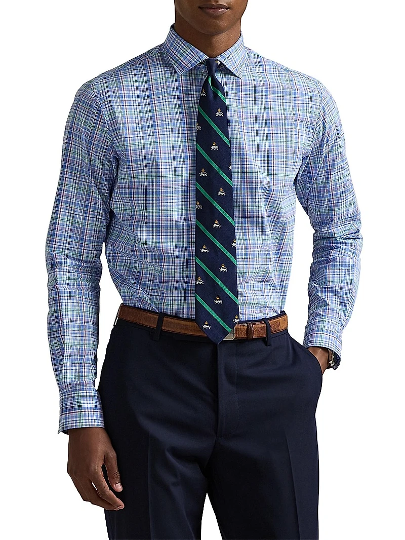 Classic Fit Poplin Button-Front Shirt