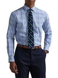 Classic Fit Poplin Button-Front Shirt