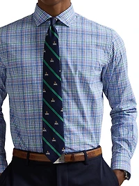 Classic Fit Poplin Button-Front Shirt