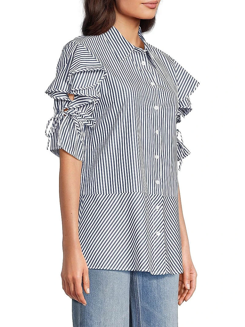 Tiarna Ruffle-Sleeve Shirt
