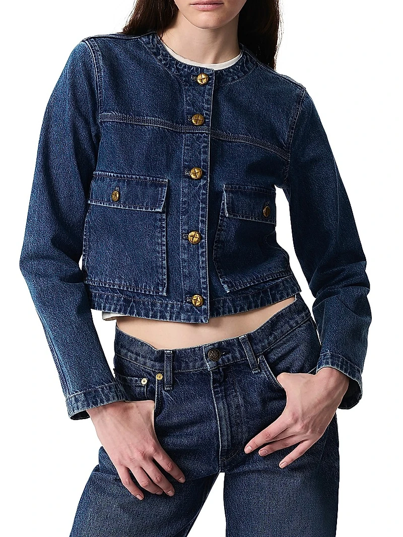 Drew Cotton Denim Cargo Jacket