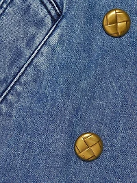 Alora Denim Tie-Waist Trench Coat
