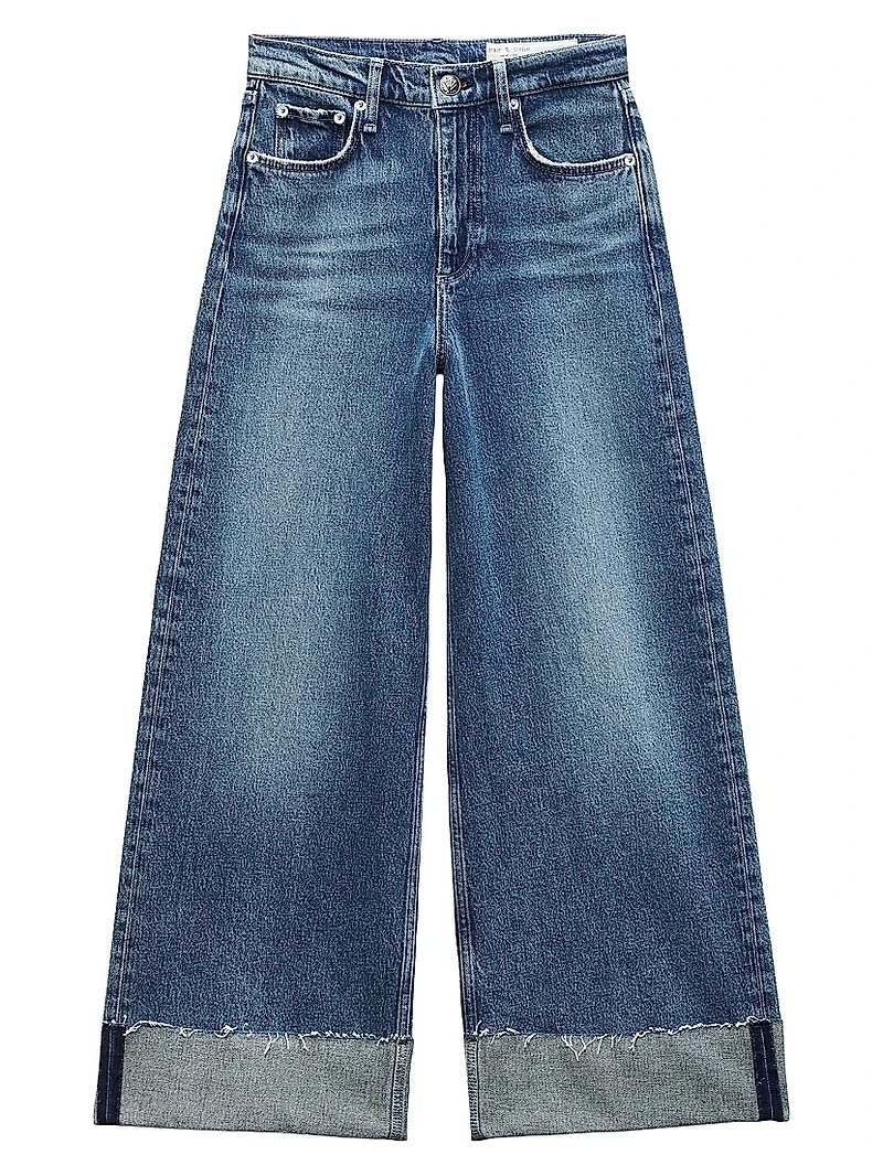 Sofie High-Rise Cuffed Wide-Leg Jeans