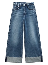 Sofie High-Rise Cuffed Wide-Leg Jeans