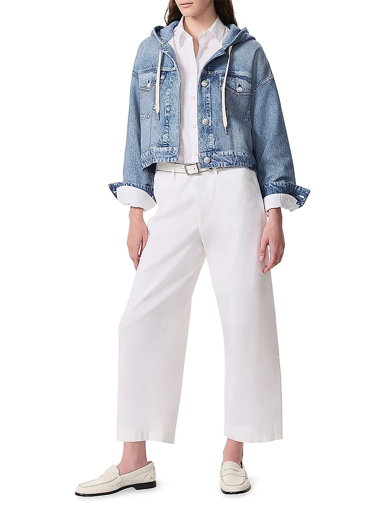 Miramar Trucker Denim-Print Hoodie