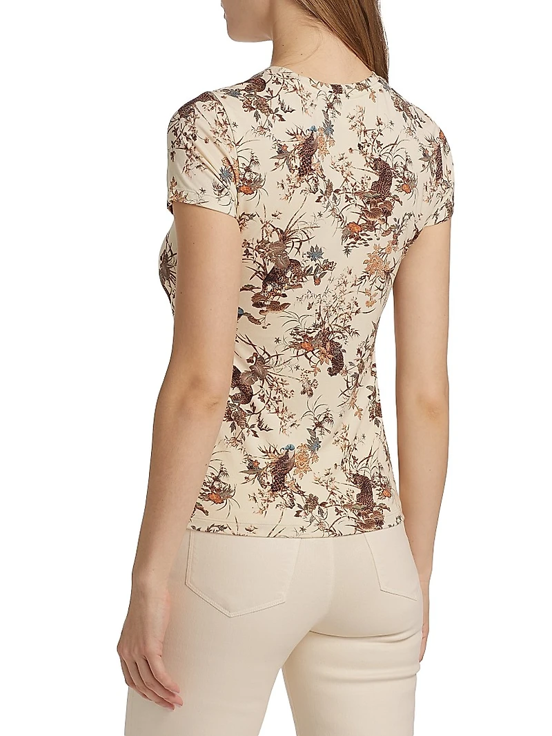 Ressi Jungle Print Fitted T-Shirt