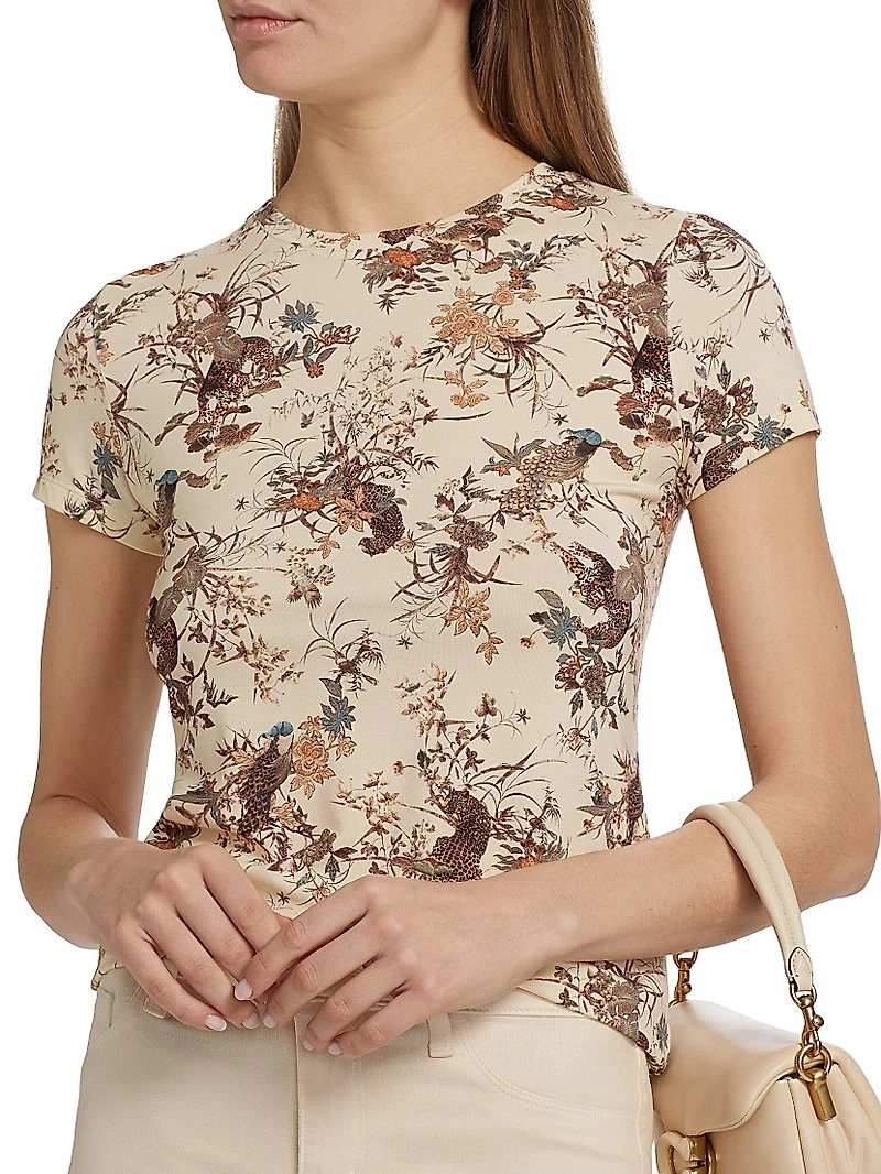 Ressi Jungle Print Fitted T-Shirt