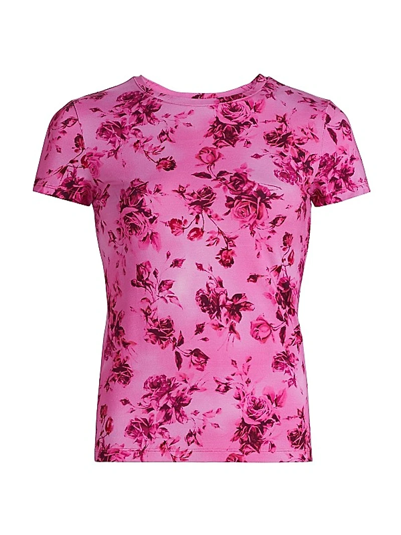 Ressi Rose Floral Crewneck T-Shirt