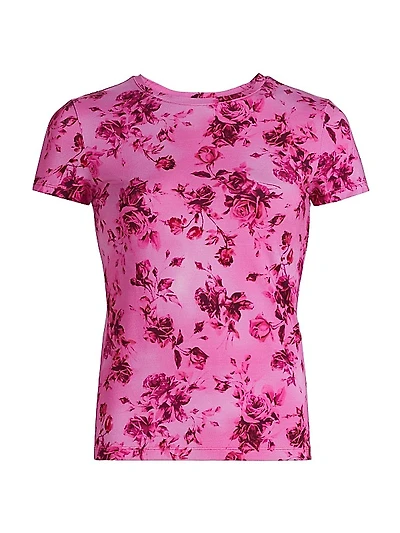 Ressi Rose Floral Crewneck T-Shirt
