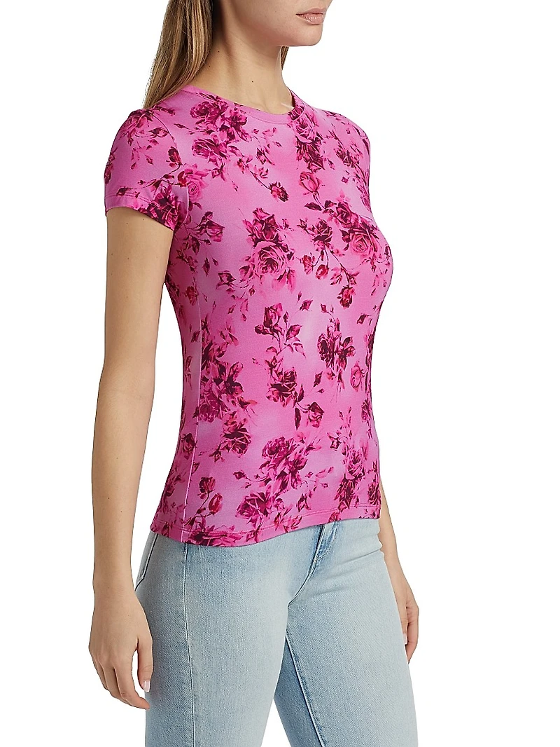 Ressi Rose Floral Crewneck T-Shirt