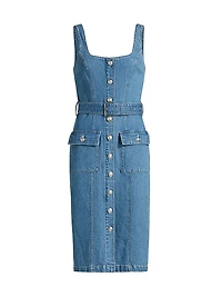 Denim Tank Midi-Dress