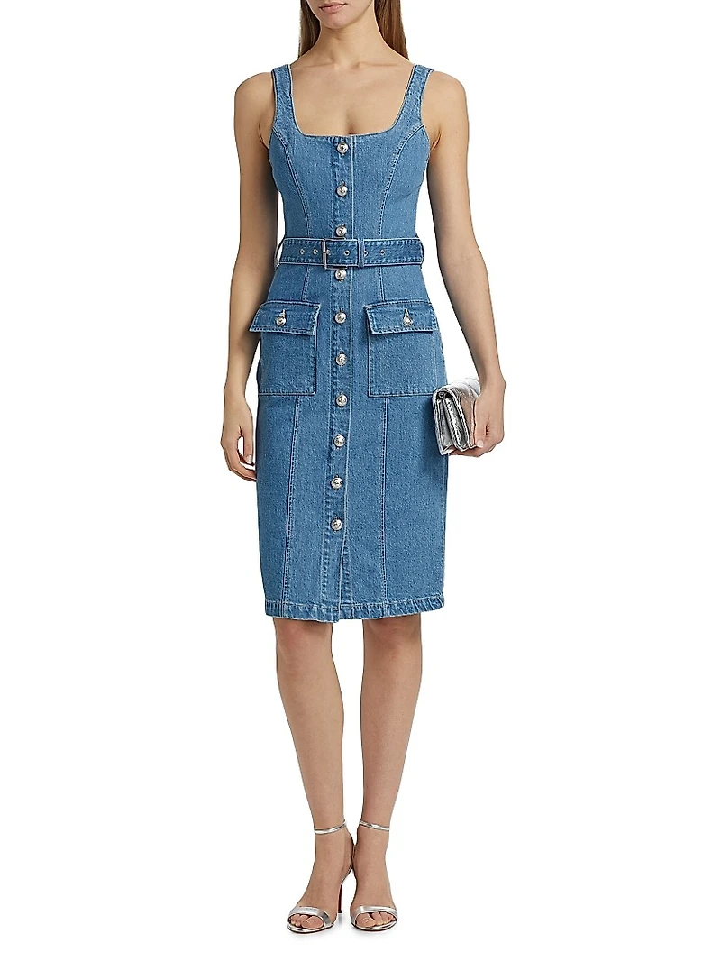 Denim Tank Midi-Dress