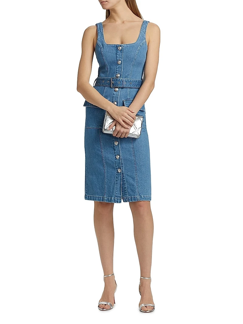 Denim Tank Midi-Dress