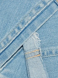 Janelle Slim-Fit Raw-Edge Denim Jacket