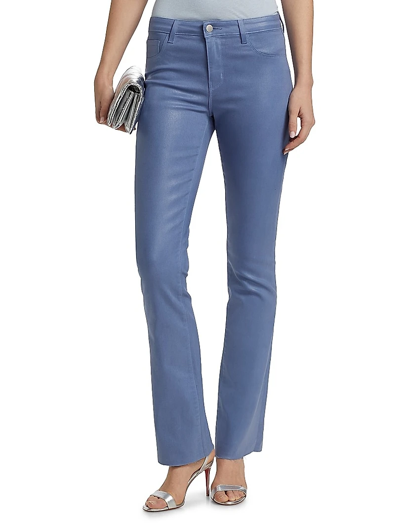 Ruth Stretch Cotton Flared High-Rise Jeans