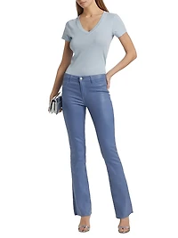 Ruth Stretch Cotton Flared High-Rise Jeans