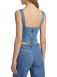 Saga Denim Button-Front Top