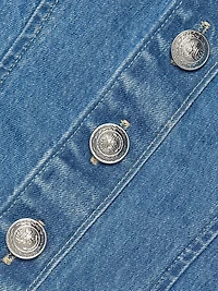 Saga Denim Button-Front Top