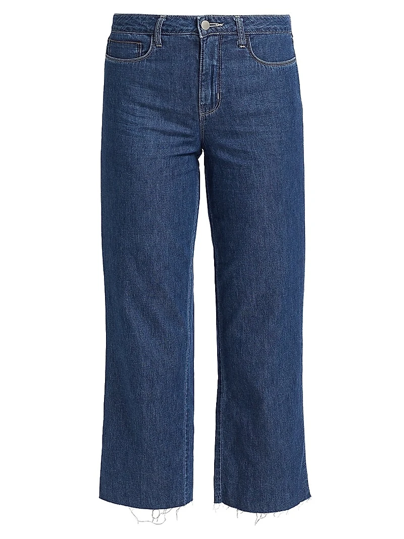 Wanda Mid-Rise Straight-Leg Crop Jeans