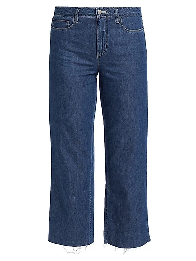 Wanda Mid-Rise Straight-Leg Crop Jeans