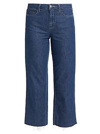 Wanda Mid-Rise Straight-Leg Crop Jeans