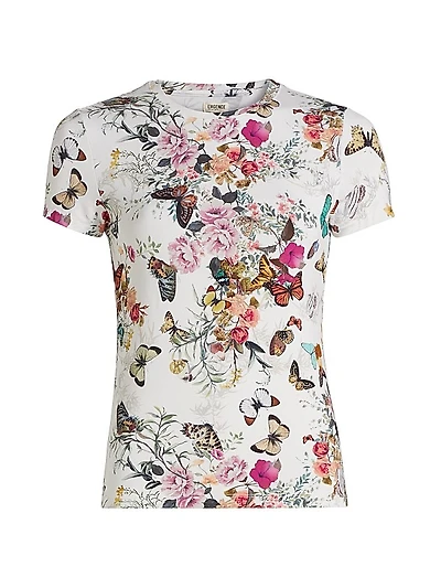 Ressi Floral Fitted Crewneck T-Shirt