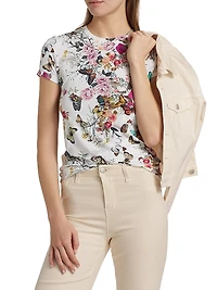 Ressi Floral Fitted Crewneck T-Shirt