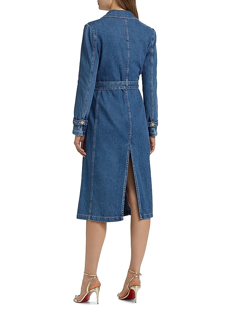 Bradley Belted Cotton Denim Trench Coat