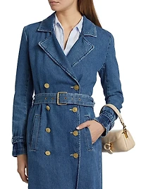 Bradley Belted Cotton Denim Trench Coat