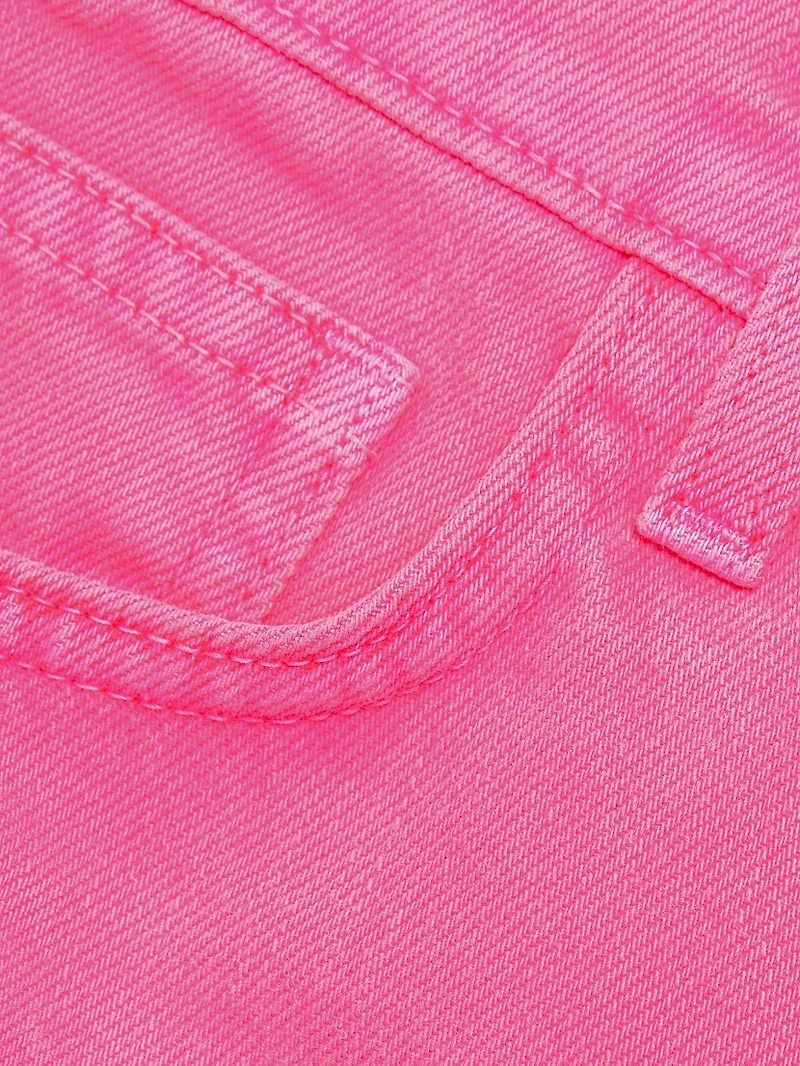 Beck Distressed Denim High-Rise Shorts