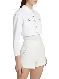 Genevie Denim Crop Jacket