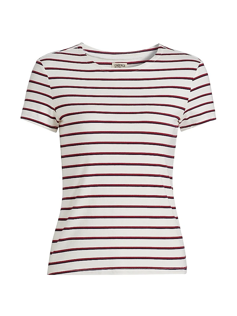 Ressi Striped Knit Crewneck T-Shirt