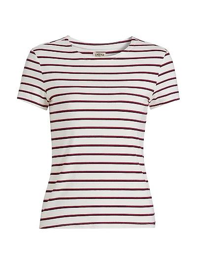 Ressi Striped Knit Crewneck T-Shirt