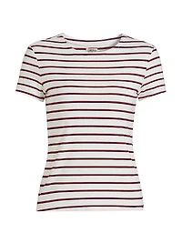 Ressi Striped Knit Crewneck T-Shirt