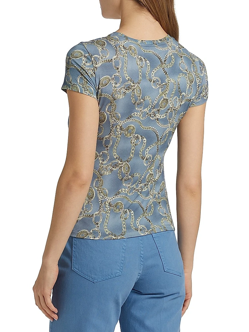 Ressi Chain-Link Print Crewneck T-Shirt