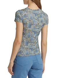 Ressi Chain-Link Print Crewneck T-Shirt