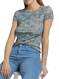 Ressi Chain-Link Print Crewneck T-Shirt