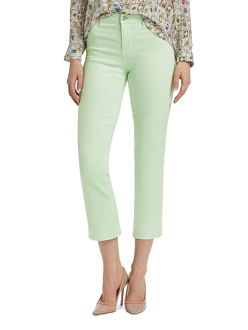 Tati Mid-Rise Stretch Flare Crop Jeans