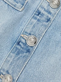 Kris Denim Button-Front Miniskirt