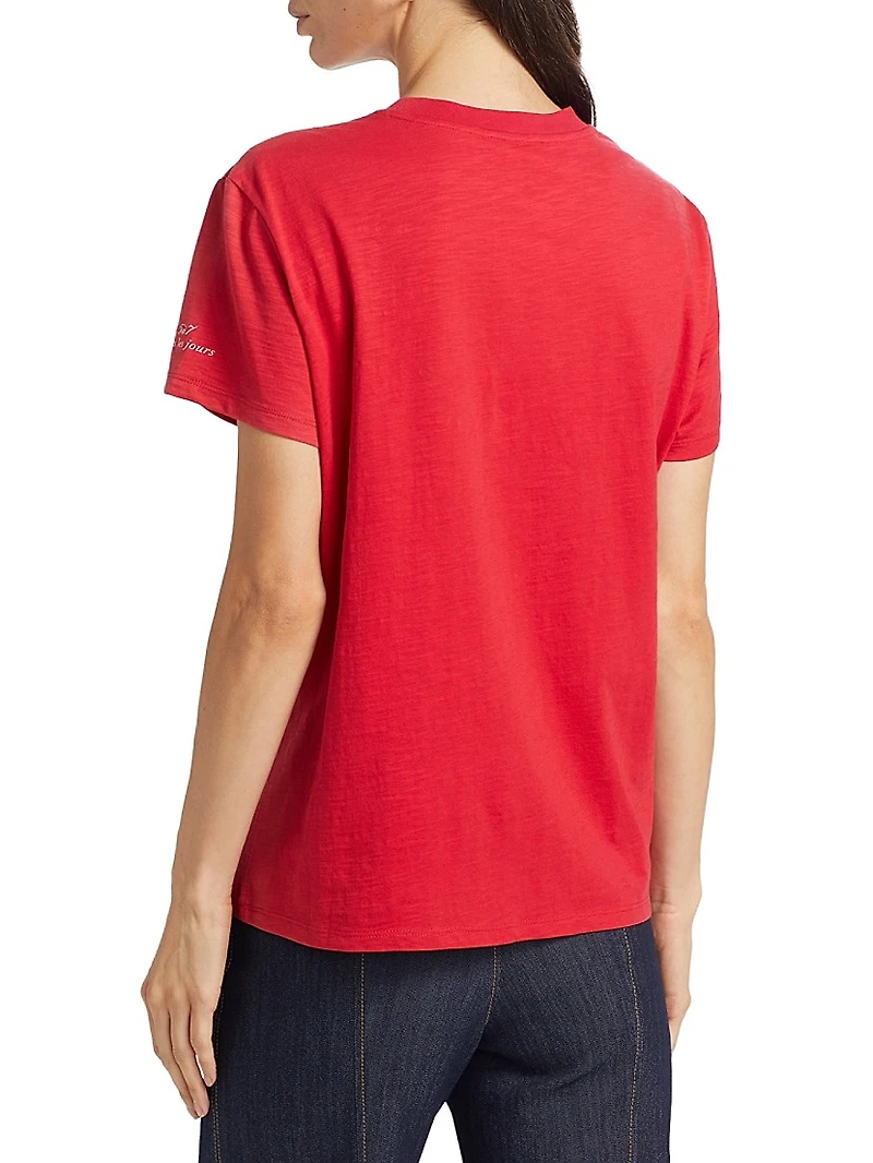 Faux Pearl Amour Cotton T-Shirt