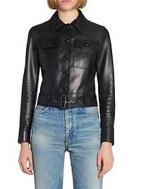 Cropped Jacket Lambskin