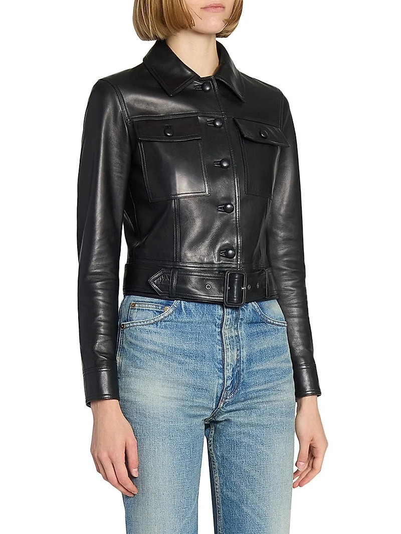 Cropped Jacket Lambskin